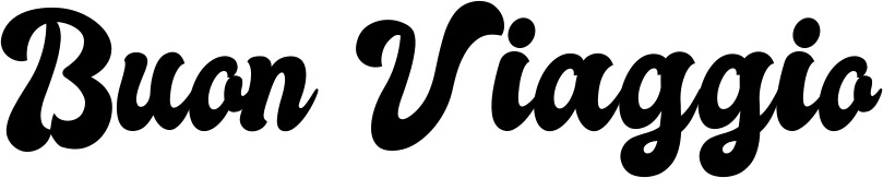 Vorschau des Bootsnamens "Buon Viaggio" als Schriftzug für "Bootsbeschriftung Klassisch 41"