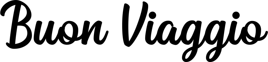 Vorschau des Bootsnamens "Buon Viaggio" als Schriftzug für "Bootsbeschriftung Klassisch 43"