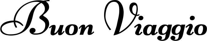 Vorschau des Bootsnamens "Buon Viaggio" als Schriftzug für "Bootsbeschriftung Klassisch 76-A"