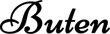 Vorschau des Bootsnamens "Buten" als Schriftzug für "Bootsbeschriftung Klassisch 84"