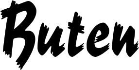 Vorschau des Bootsnamens "Buten" als Schriftzug für "Bootsbeschriftung Neu 10"