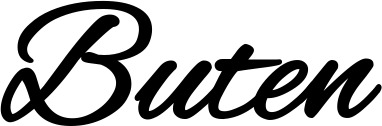 Vorschau des Bootsnamens "Buten" als Schriftzug für "Bootsbeschriftung Klassisch 35"