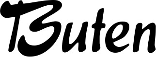 Vorschau des Bootsnamens "Buten" als Schriftzug für "Bootsbeschriftung Klassisch 15"