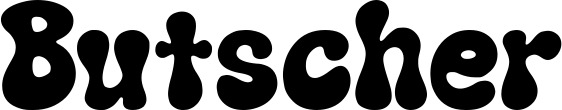 Vorschau des Bootsnamens "Butscher" als Schriftzug für "Bootsbeschriftung Neu 62"