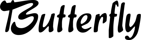Vorschau des Bootsnamens "Butterfly" als Schriftzug für "Bootsbeschriftung Klassisch 15"
