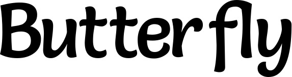 Vorschau des Bootsnamens "Butterfly" als Schriftzug für "Style Klassisch 94"
