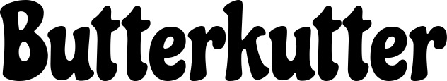 Vorschau des Bootsnamens "Butterkutter" als Schriftzug für "Bootsbeschriftung Klassisch 53"