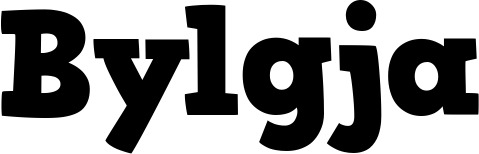 Vorschau des Bootsnamens "Bylgja" als Schriftzug für "Bootsbeschriftung Fett 03"