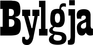 Vorschau des Bootsnamens "Bylgja" als Schriftzug für "Bootsbeschriftung Neu 28"