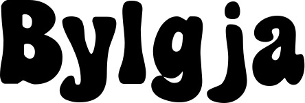 Vorschau des Bootsnamens "Bylgja" als Schriftzug für "Bootsbeschriftung Klassisch 16"