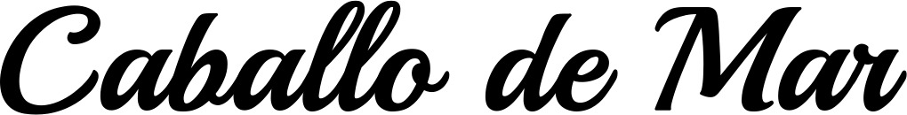 Vorschau des Bootsnamens "Caballo de Mar" als Schriftzug für "Bootsbeschriftung Klassisch 86"