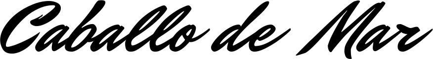 Vorschau des Bootsnamens "Caballo de Mar" als Schriftzug für "Bootsbeschriftung Klassisch 82"