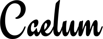 Vorschau des Bootsnamens "Caelum" als Schriftzug für "Bootsbeschriftung Klassisch 63"