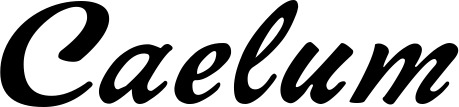 Vorschau des Bootsnamens "Caelum" als Schriftzug für "Bootsbeschriftung Klassisch 12"