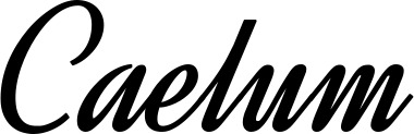 Vorschau des Bootsnamens "Caelum" als Schriftzug für "Bootsbeschriftung Klassisch 44"