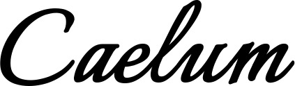 Vorschau des Bootsnamens "Caelum" als Schriftzug für "Bootsbeschriftung Klassisch 58"