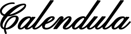Vorschau des Bootsnamens "Calendula" als Schriftzug für "Bootsbeschriftung Klassisch 107"