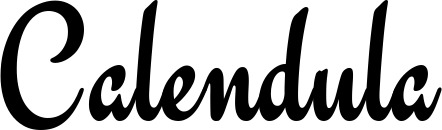 Vorschau des Bootsnamens "Calendula" als Schriftzug für "Bootsbeschriftung Klassisch 63"