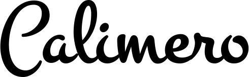 Vorschau des Bootsnamens "Calimero" als Schriftzug für "Bootsbeschriftung Klassisch 81"