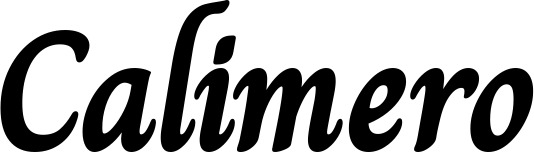 Vorschau des Bootsnamens "Calimero" als Schriftzug für "Bootsbeschriftung Klassisch 51"