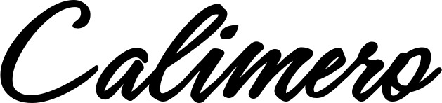 Vorschau des Bootsnamens "Calimero" als Schriftzug für "Style Klassisch 71"