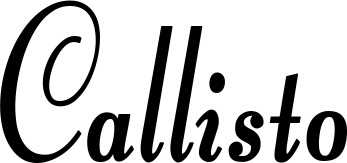 Vorschau des Bootsnamens "Callisto" als Schriftzug für "Bootsbeschriftung Klassisch 76"