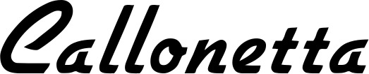 Vorschau des Bootsnamens "Callonetta" als Schriftzug für "Bootsbeschriftung Klassisch 66"