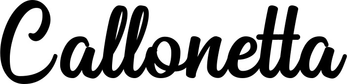 Vorschau des Bootsnamens "Callonetta" als Schriftzug für "Bootsbeschriftung Klassisch 43"