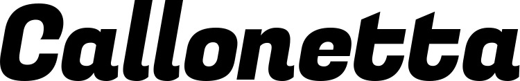 Vorschau des Bootsnamens "Callonetta" als Schriftzug für "Bootsbeschriftung Kursiv 04"