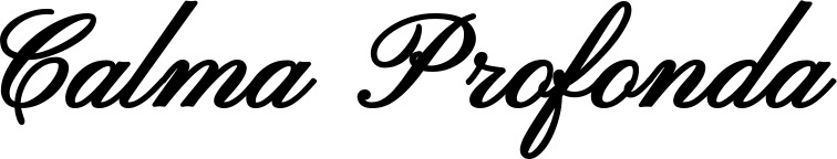 Vorschau des Bootsnamens "Calma Profonda" als Schriftzug für "Bootsbeschriftung Klassisch 107"