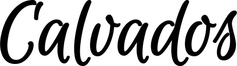 Vorschau des Bootsnamens "Calvados" als Schriftzug für "Bootsbeschriftung Klassisch 105"