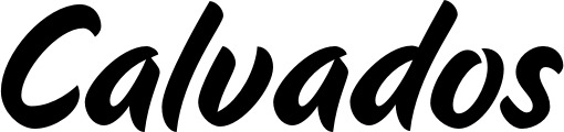 Vorschau des Bootsnamens "Calvados" als Schriftzug für "Bootsbeschriftung Klassisch 19"