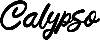 Vorschau des Bootsnamens "Calypso" als Schriftzug für "Bootsbeschriftung Klassisch 102"