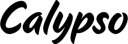 Vorschau des Bootsnamens "Calypso" als Schriftzug für "Bootsbeschriftung Klassisch 19"