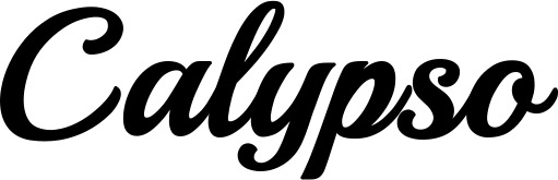 Vorschau des Bootsnamens "Calypso" als Schriftzug für "Bootsbeschriftung Klassisch 86"