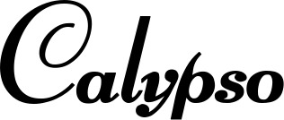 Vorschau des Bootsnamens "Calypso" als Schriftzug für "Bootsbeschriftung Klassisch 76-A"