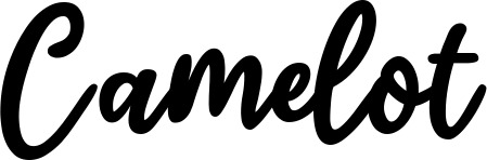 Vorschau des Bootsnamens "Camelot" als Schriftzug für "Bootsbeschriftung Klassisch 74"
