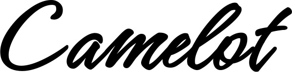 Vorschau des Bootsnamens "Camelot" als Schriftzug für "Bootsbeschriftung Klassisch 71"