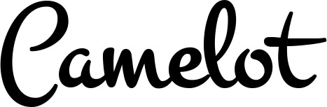 Vorschau des Bootsnamens "Camelot" als Schriftzug für "Bootsbeschriftung Klassisch 81"