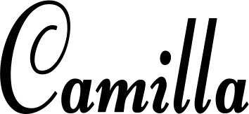 Vorschau des Bootsnamens "Camilla" als Schriftzug für "Bootsbeschriftung Klassisch 76"