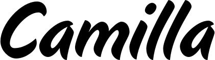 Vorschau des Bootsnamens "Camilla" als Schriftzug für "Bootsbeschriftung Klassisch 19"