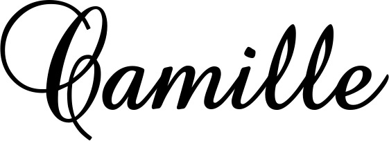 Vorschau des Bootsnamens "Camille" als Schriftzug für "Bootsbeschriftung Klassisch 02-A"