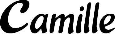 Vorschau des Bootsnamens "Camille" als Schriftzug für "Bootsbeschriftung Klassisch 15"
