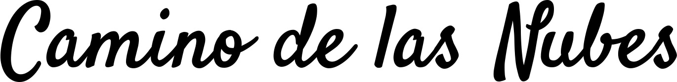 Vorschau des Bootsnamens "Camino de las Nubes" als Schriftzug für "Bootsbeschriftung Klassisch 96"