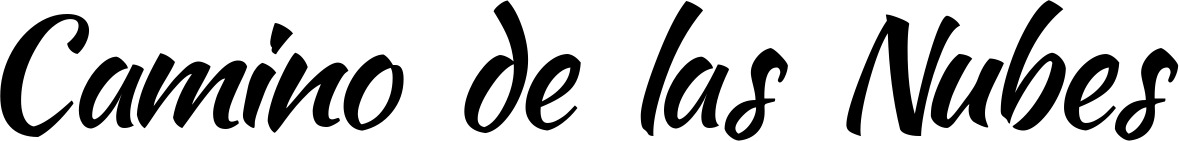 Vorschau des Bootsnamens "Camino de las Nubes" als Schriftzug für "Bootsbeschriftung Klassisch 73"