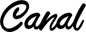 Vorschau des Bootsnamens "Canal" als Schriftzug für "Bootsbeschriftung Klassisch 102"