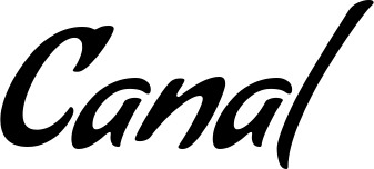Vorschau des Bootsnamens "Canal" als Schriftzug für "Bootsbeschriftung Klassisch 57"