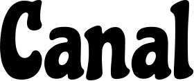 Vorschau des Bootsnamens "Canal" als Schriftzug für "Bootsbeschriftung Neu 41"
