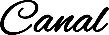Vorschau des Bootsnamens "Canal" als Schriftzug für "Bootsbeschriftung Klassisch 35"
