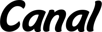 Vorschau des Bootsnamens "Canal" als Schriftzug für "Bootsbeschriftung Klassisch 14"